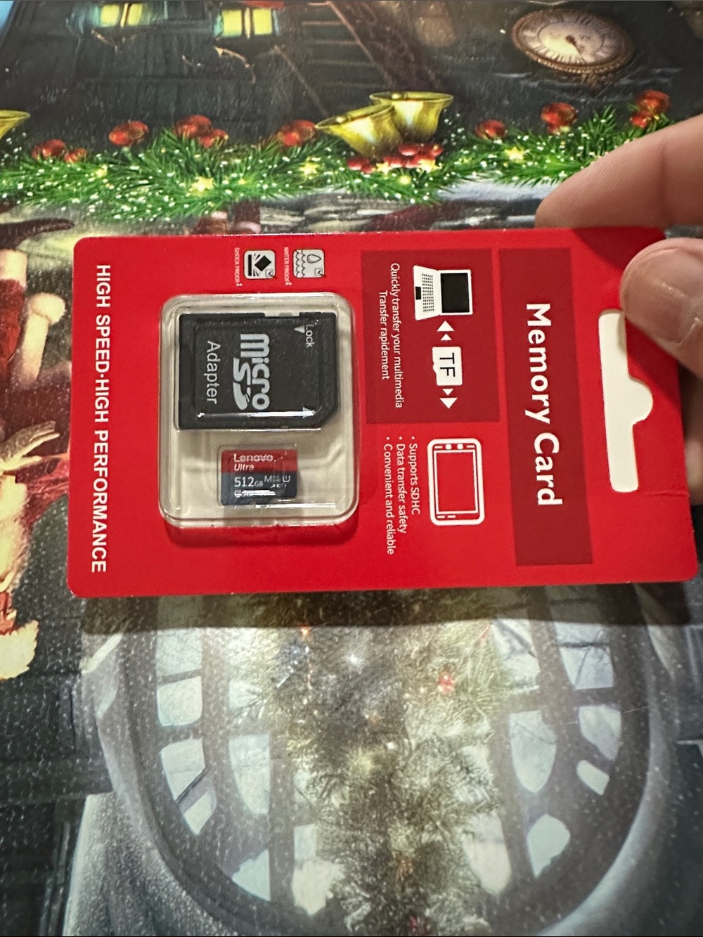 Lenovo Red 512GB microSD Card with SD Adapter